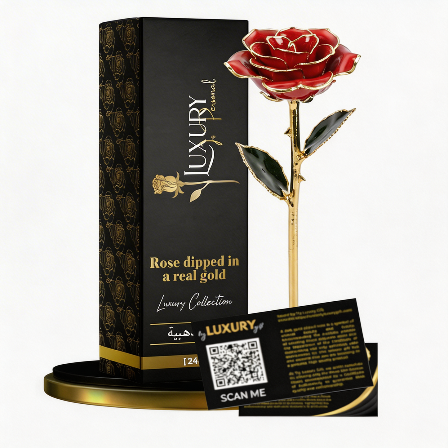 Gold Dipped Rose Red