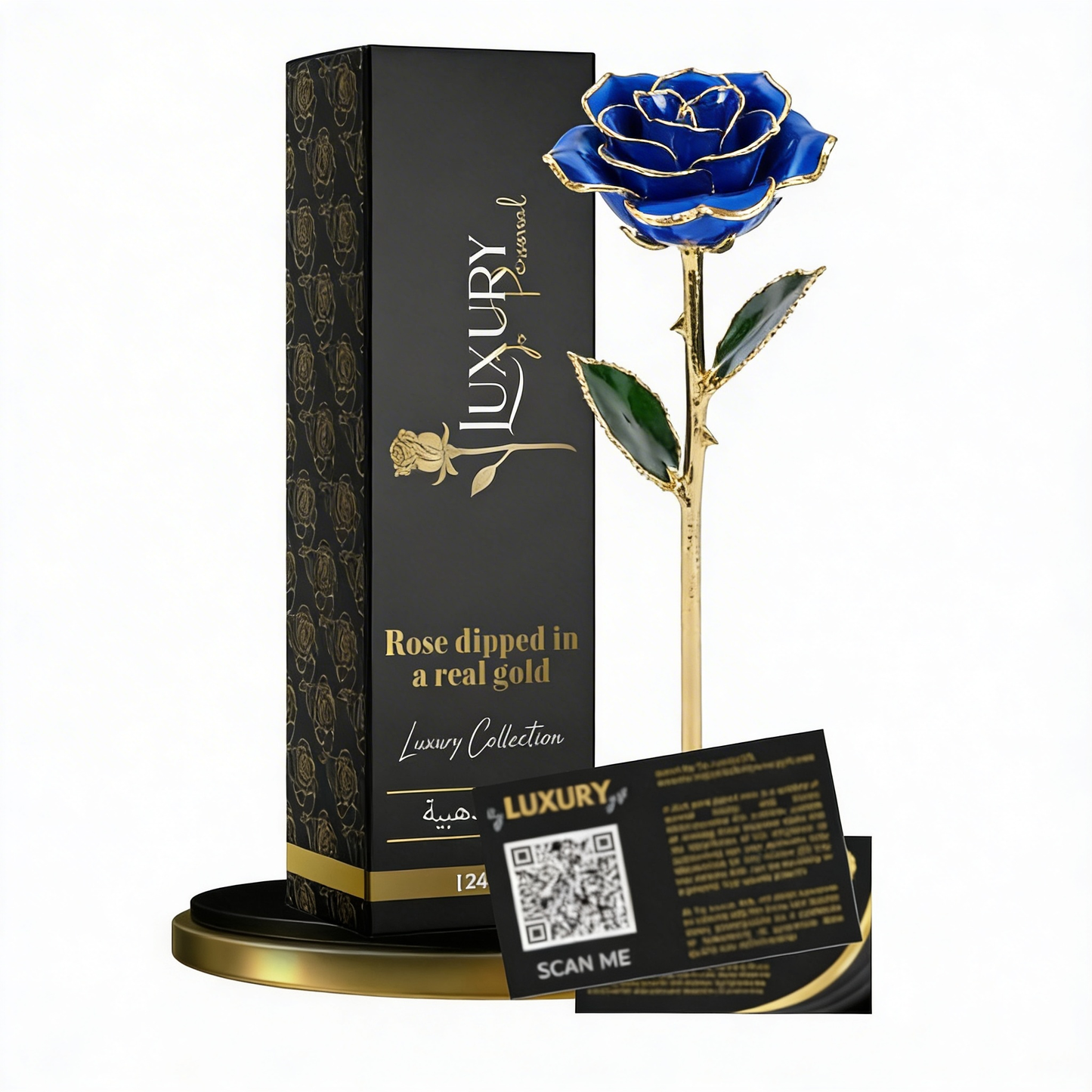 Gold Dipped Rose Blue