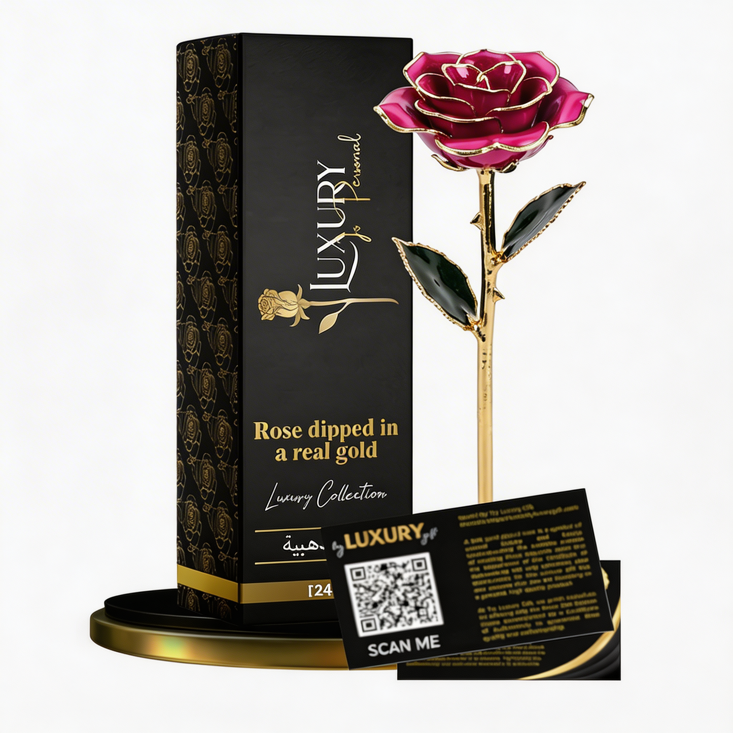 Gold Dipped Rose Rose Pink