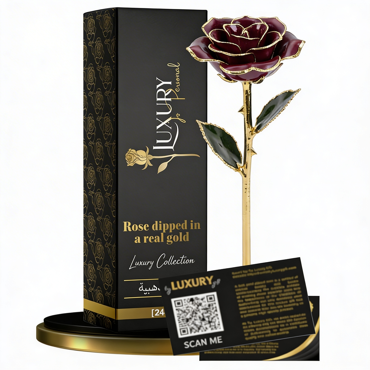 Gold Dipped Rose Purple